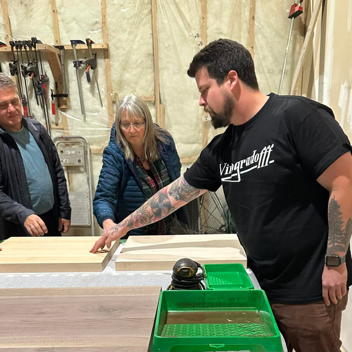 Finishing Seminar Recap: A Morning of Hands-On Learning at Vinogradofff Wood Shop