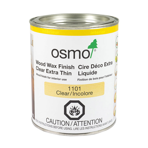 OSMO:1101 Wood Wax Finish - Clear Extra Thin - 125ml