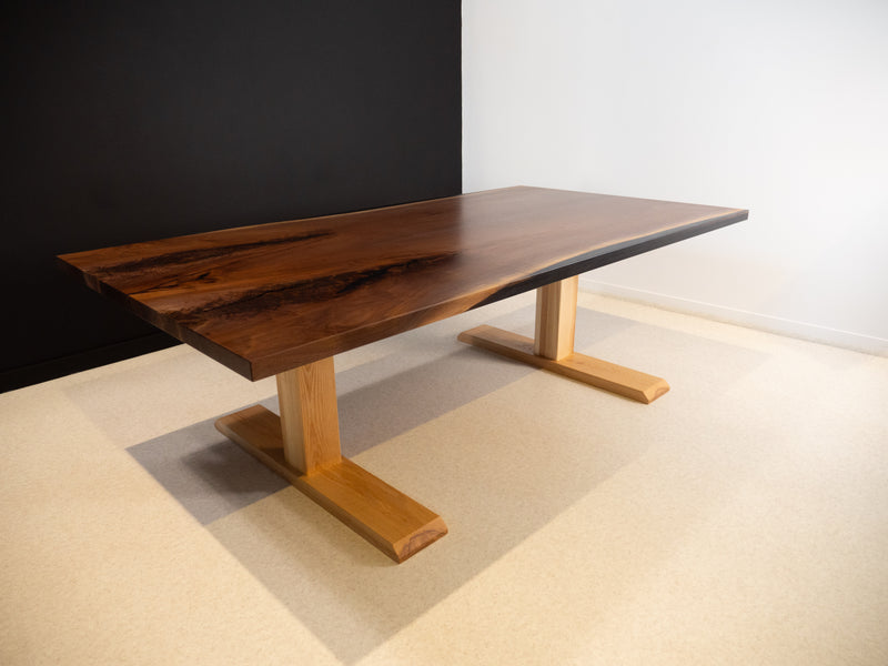 Walnut Dinning Table with Ash Wood Base