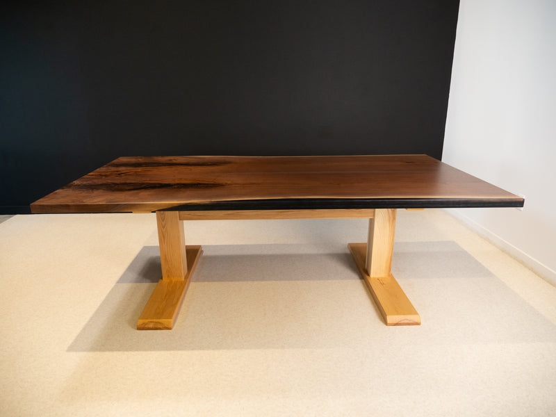 Walnut Dinning Table with Ash Wood Base
