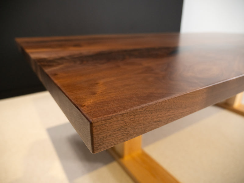 Walnut Dinning Table with Ash Wood Base