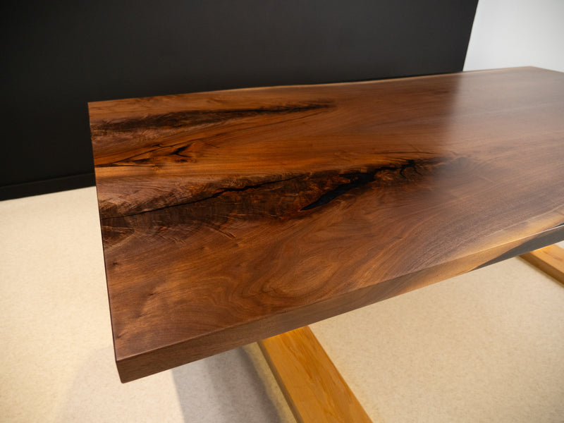 Walnut Dinning Table with Ash Wood Base