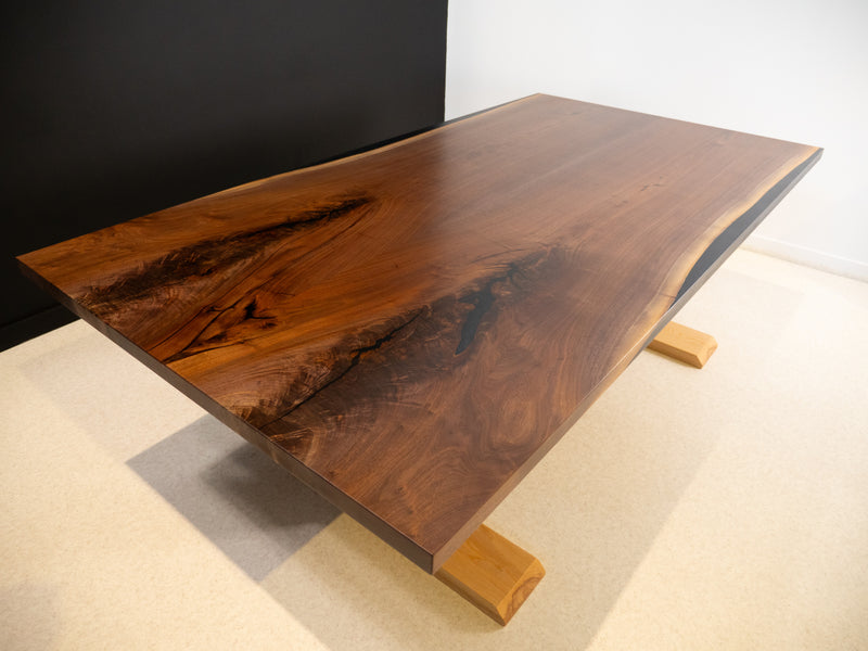 Walnut Dinning Table with Ash Wood Base